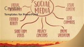  Presentation with social media - Slide deck enhanced with social-media-infographics-or-mind and a coral colored foreground