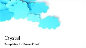 Presentation with cloud computing - Amazing presentation having blue paper clouds isolated backdrop and a white colored foreground