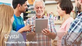  Presentation with innovation - Slides with operation mobilization - master of small business background and a coral colored foreground