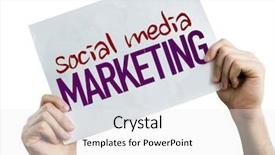  Presentation with social media - Presentation theme featuring social media marketing placard isolated background and a white colored foreground