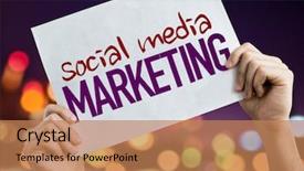  Presentation with viral - Colorful theme enhanced with social media marketing placard backdrop and a coral colored foreground
