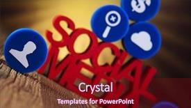  Presentation with social media network - PPT layouts with cooperative cartoon - social media network connection concept background and a wine colored foreground