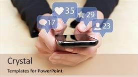  Presentation with social media network - Presentation with social media or social network background and a coral colored foreground