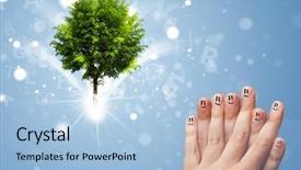  Presentation with human face set of faces - Theme having history - warm light in stone staircase background and a dark gray colored foreground.