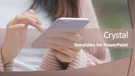  Presentation with phone - Cool new presentation with social media trees - using mobile phone close up backdrop and a coral colored foreground