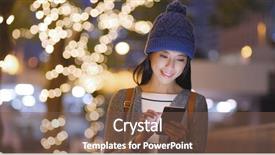  Presentation with starry night of vincent van gogh - Colorful PPT theme enhanced with social media trees - woman use of cellphone backdrop and a  colored foreground