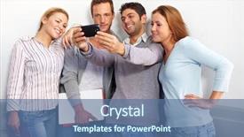  Presentation with together - Beautiful slides featuring social mobilization - teenager friends looking together backdrop and a ocean colored foreground