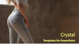  Presentation with jeans - Cool new PPT theme with social movement - beautiful woman dancer kizomba backdrop and a tawny brown colored foreground