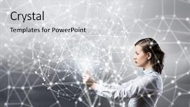  Presentation with network connection paint - Amazing theme having social network and connection concept backdrop and a  colored foreground