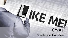  Presentation with human rights concept the text - Cool new presentation design with social network facebook twitter - business man with the text backdrop and a light gray colored foreground