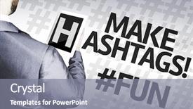  Presentation with business - Amazing slide set having social network facebook twitter - business man with the text backdrop and a gray colored foreground