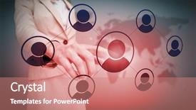  Presentation with world map - Cool new PPT layouts with social network interface with red backdrop and a  colored foreground