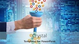  Presentation with monetization - Audience pleasing PPT theme consisting of social-network-monetization-concept backdrop and a light blue colored foreground