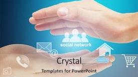  Presentation with new neural network - Slide set consisting of social network structure new technology background and a  colored foreground