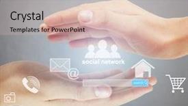  Presentation with technology that strengthen the citizenship and soc - Presentation theme consisting of social network structure new technology background and a  colored foreground