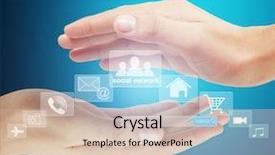  Presentation with new neural network - PPT theme with social network structure new technology background and a  colored foreground