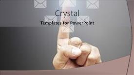  Presentation with structure - Amazing theme having social network structure in a hand backdrop and a light gray colored foreground