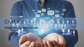  Presentation with structure - Beautiful slide deck featuring social network structure backdrop and a teal colored foreground