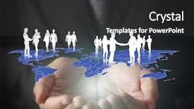  Presentation with structure - Presentation consisting of social network structure background and a dark gray colored foreground