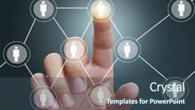  Presentation with social media network - Colorful slide set enhanced with social network structure backdrop and a  colored foreground