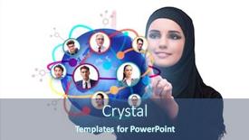  Presentation with networking - Theme consisting of social-networking-concept-with-muslim background and a ocean colored foreground