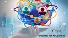  Presentation with networking - PPT layouts having social-networking-concept-with-people and a light blue colored foreground