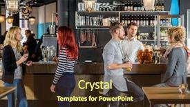  Presentation with friends - Colorful presentation enhanced with social order - young friends talking while having backdrop and a  colored foreground