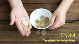  Presentation with bowl - Amazing presentation having social reform - hands of senior woman backdrop and a tawny brown colored foreground