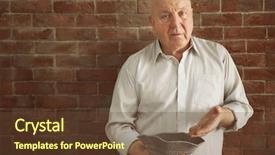  Presentation with reform - Presentation with social reform - senior man with hat background and a  colored foreground