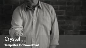  Presentation with reform - Presentation featuring social reform - senior man with piece background and a gray colored foreground