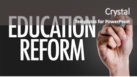  Presentation with reform - Beautiful presentation featuring social revolution - hand writing the text education backdrop and a dark gray colored foreground