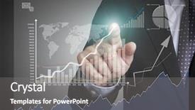  Presentation with high tech - Slides having social sector - businessman pressing high tech type background and a  colored foreground