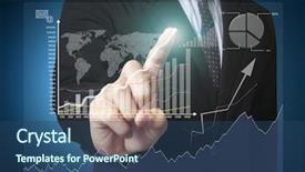  Presentation with modern tech - Slides consisting of social sector - businessman pressing high tech type background and a  colored foreground