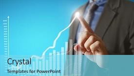  Presentation with social sector - Theme with social sector - businessman pressing high tech type background and a  colored foreground