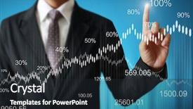  Presentation with modern tech - Cool new slides with social sector - businessman pressing high tech type backdrop and a  colored foreground