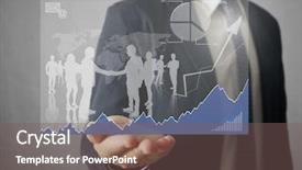  Presentation with high tech - Presentation theme with social sector - businessman pressing high tech type background and a violet colored foreground