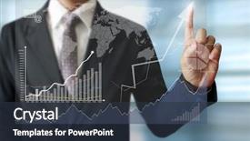  Presentation with high tech - PPT theme consisting of social sector - businessman pressing high tech type background and a tawny brown colored foreground