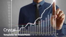  Presentation with social sector - PPT layouts having social sector - businessman pressing high tech type background and a dark gray colored foreground