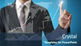  Presentation with high tech - Beautiful PPT theme featuring social sector - businessman pressing high tech type backdrop and a  colored foreground