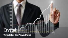  Presentation with modern tech - Theme featuring social sector - businessman pressing high tech type background and a  colored foreground