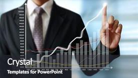  Presentation with modern tech - PPT theme having social sector - businessman pressing high tech type background and a dark gray colored foreground