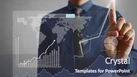  Presentation with high tech - Audience pleasing slides consisting of social sector - businessman pressing high tech type backdrop and a  colored foreground