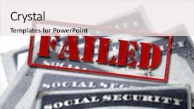  Presentation with social security - Audience pleasing slide deck consisting of social security cards for identification backdrop and a sky blue colored foreground