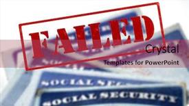  Presentation with social security - Amazing slide deck having social security cards for identification backdrop and a red colored foreground