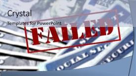  Presentation with social security - Cool new theme with social security cards for identification backdrop and a light blue colored foreground