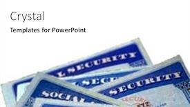  Presentation with social security - Colorful slide deck enhanced with social-security-cards-for-identification backdrop and a white colored foreground