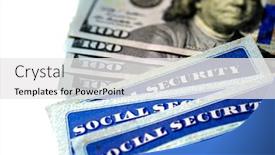  Presentation with social security - Presentation theme having social-security-cards-for-identification background and a white colored foreground
