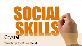  Presentation with interpersonal - Slide deck consisting of social skills background and a yellow colored foreground