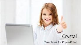  Presentation with elementary school technology - Slide set featuring social studies elementary - education school technology and internet background and a  colored foreground