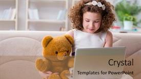  Presentation with internet surfing - Amazing slide set having social studies elementary - little girl surfing internet backdrop and a coral colored foreground